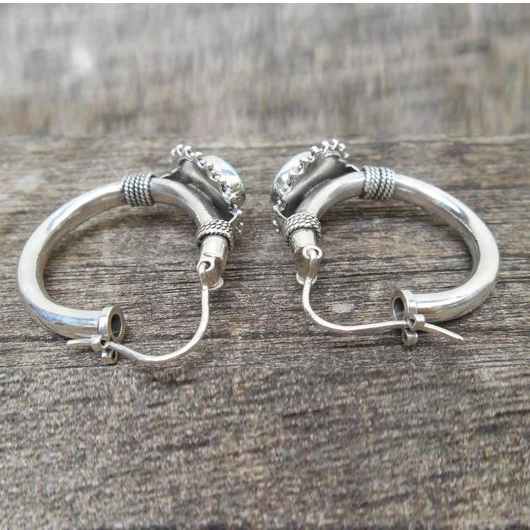Bohemian Vintage Ohrringe mit Turqouise Stein
