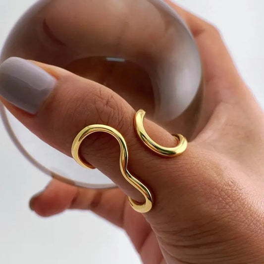 Exquisite Vintage-Ring mit edlem 18K Goldbeschichtung