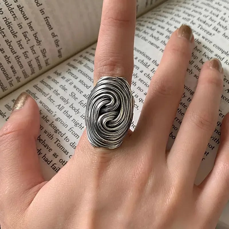 Klassischer Baumknotenring aus 925er Sterlingsilber im Vintage-Design