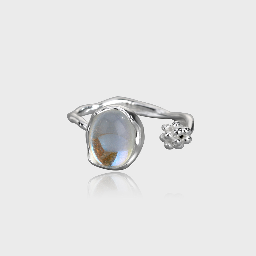 Vintage Barock Perle Silber Ring