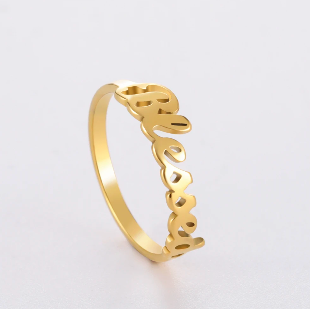 Eleganter 18K Goldplattierungsring mit segensreicher Bedeutung