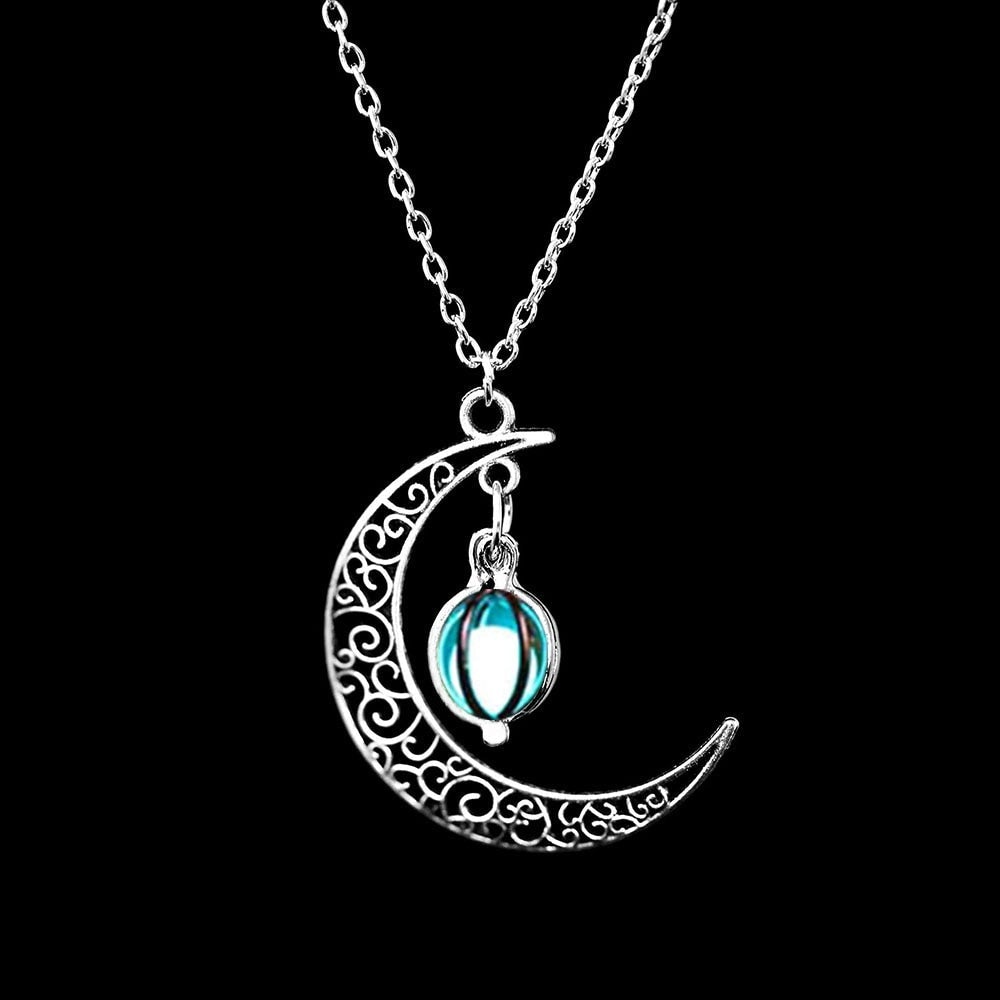 Mond Anhänger Halskette