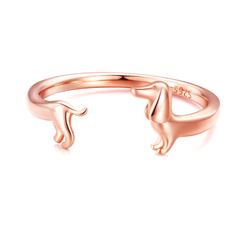 PEPI – Anpassbarer Dackel-Ring im stilvollen Wickel-Design