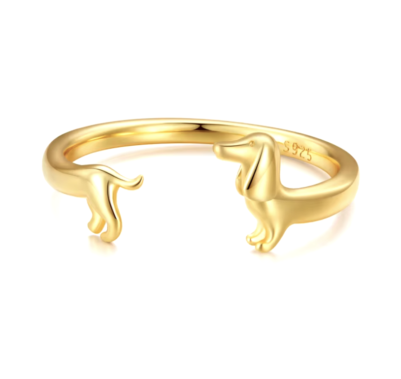 PEPI – Anpassbarer Dackel-Ring im stilvollen Wickel-Design