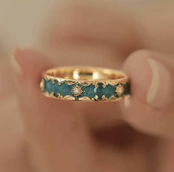 Eleganter Vintage-Cuffring aus Kupfer