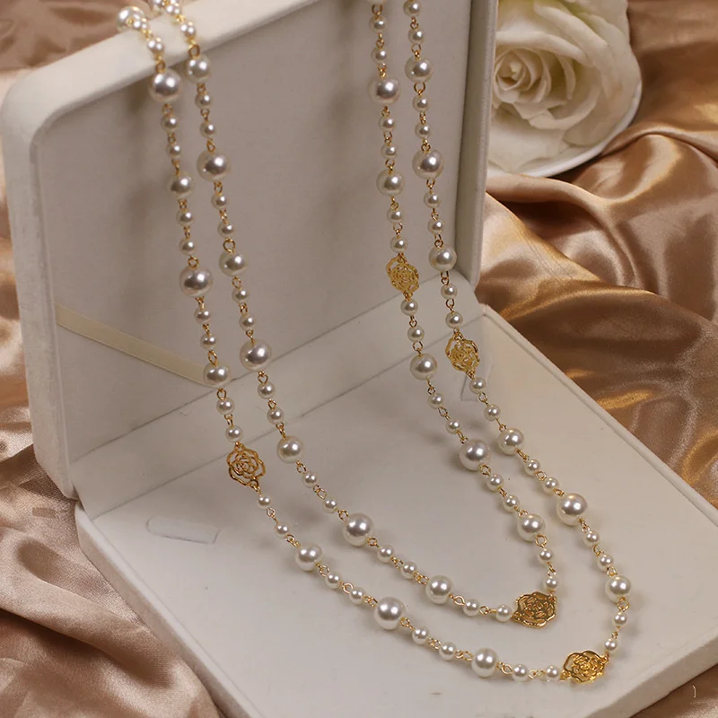 Elegante Mehrlagige Perlenkette