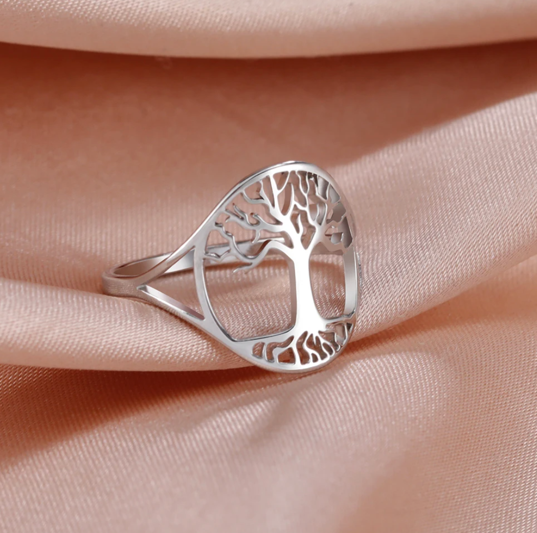 Eleganter 925er Sterlingsilberring mit Lebensbaum - Das perfekte Geschenk für Mütter