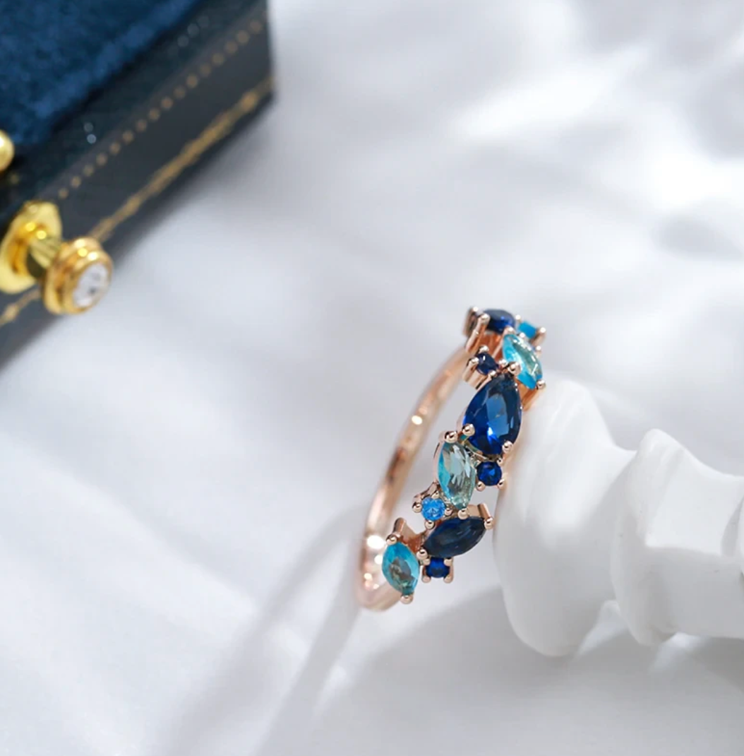 Elegantes Set in Roségold Farbe aus Meerestränen