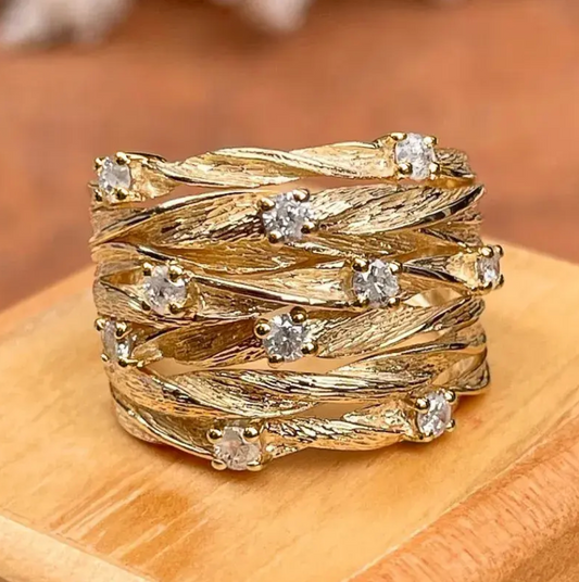 Vintage-inspirierter Goldring