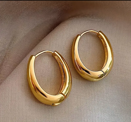 Glänzende Huggie Ohrringe