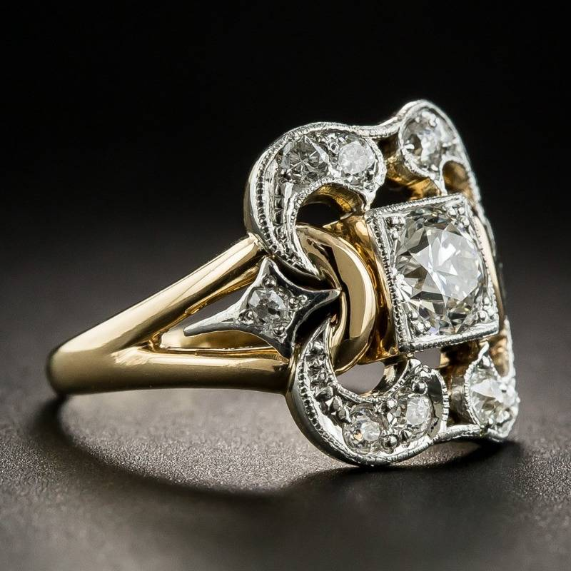 Zirkonia-Ring in Goldfarbe