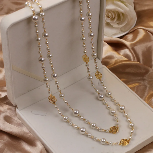 Elegante Mehrlagige Perlenkette