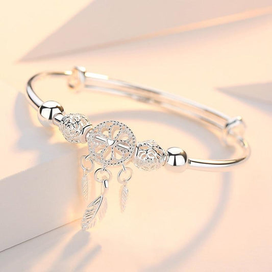 Silberne Verstellbare Traumfänger Charme Armband